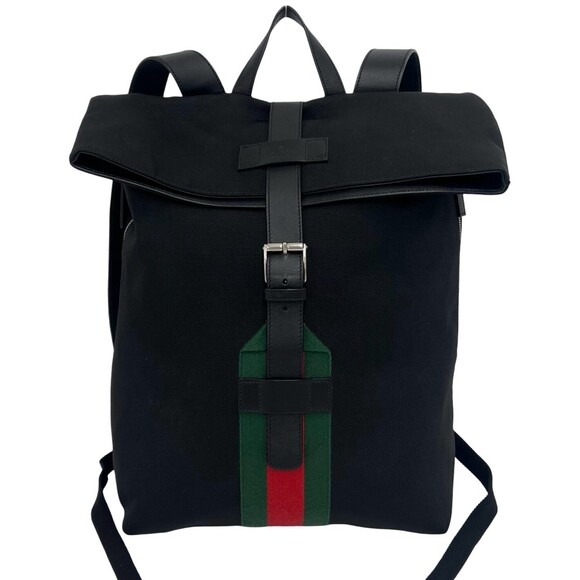 GUCCI Authentic Black Leather Backpack main image 5